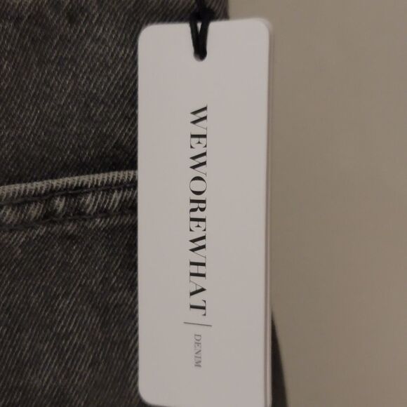 Anthropologie WeWoreWhat The Boyfriend Shorts Rigid‎ Demin Washed Grey Size 25 - Picture 7 of 11